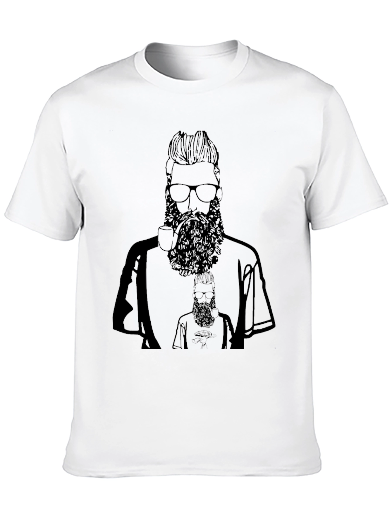 Bearded Man Graphic Tee - Black