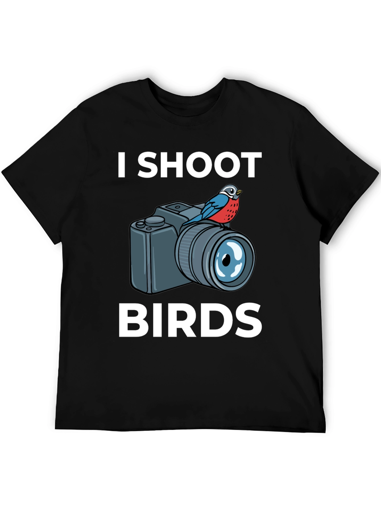 I Shoot Birds T-Shirt: Photographer Humor Tee