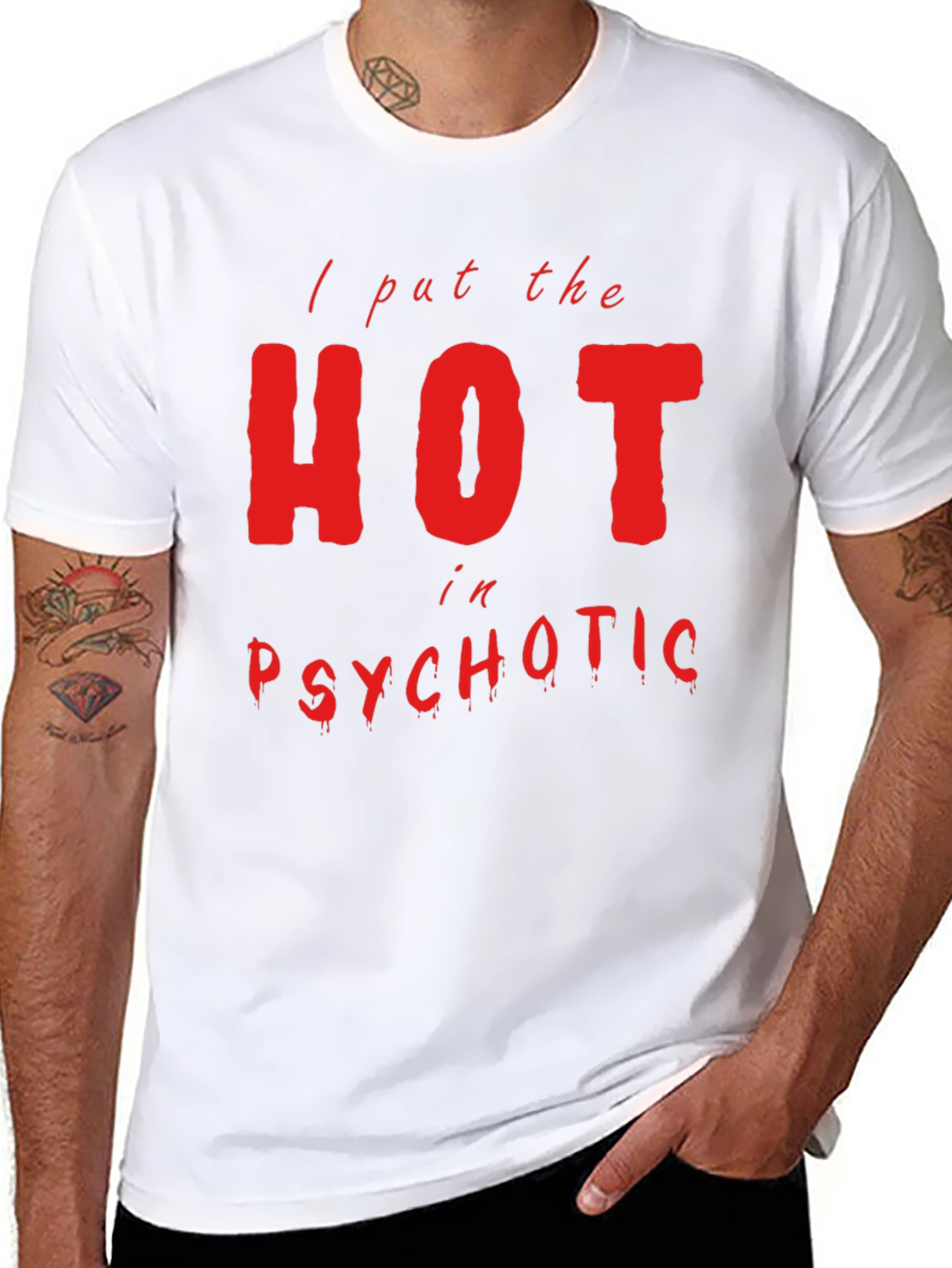 Hot in Psychotic Graphic Tee - Mens Black T-Shirt