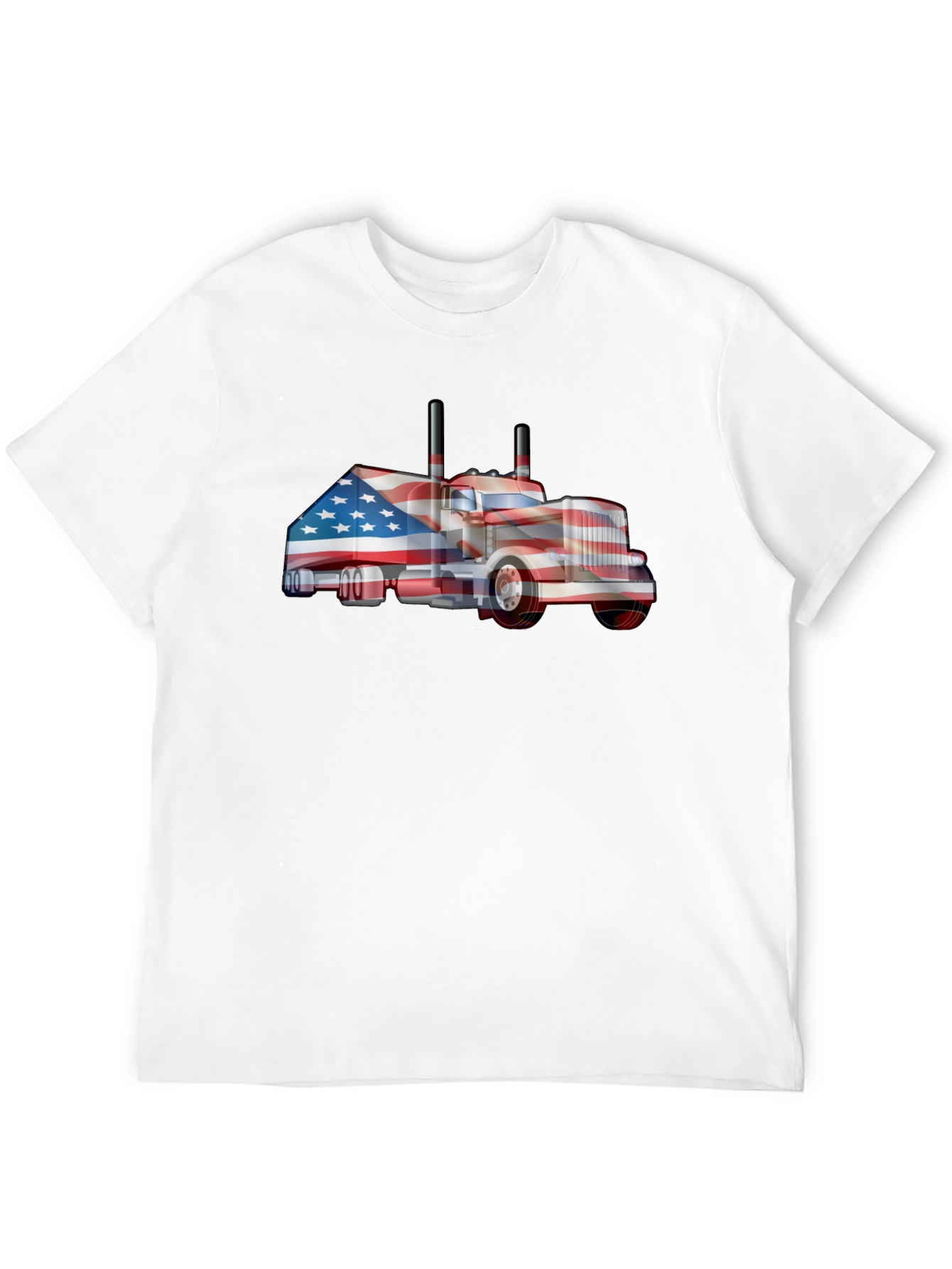 American Flag Truck Graphic T-Shirt