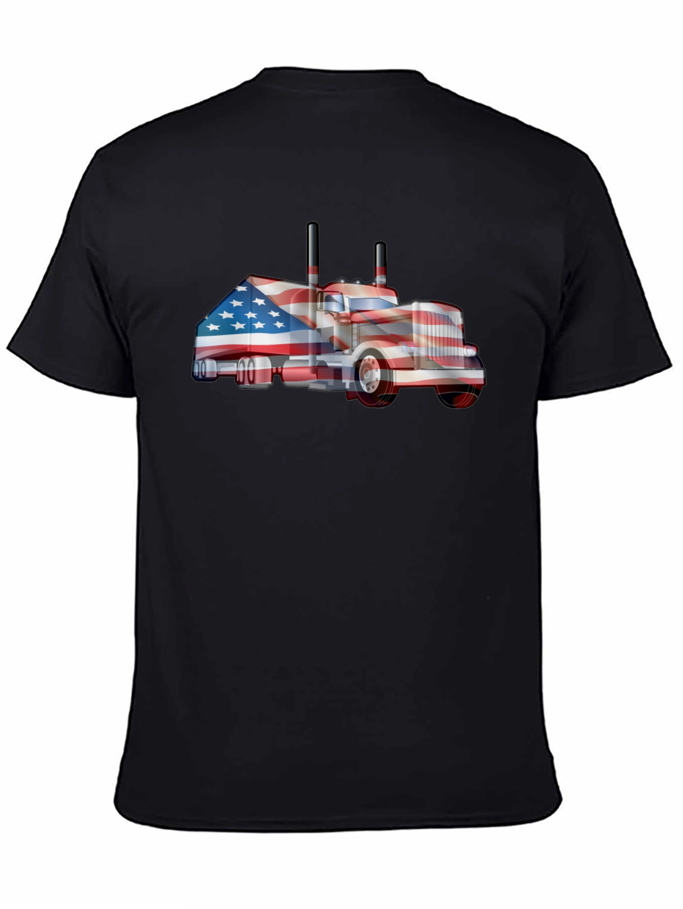 American Flag Truck Graphic T-Shirt