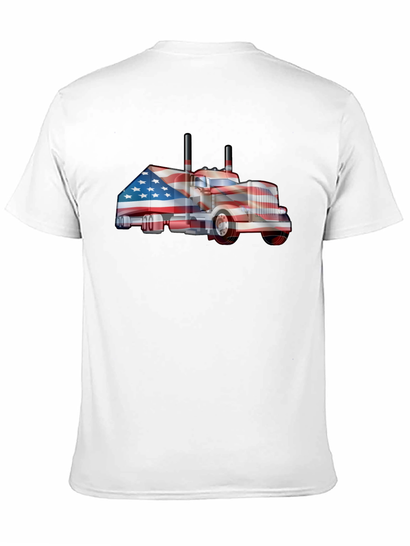 American Flag Truck Graphic T-Shirt