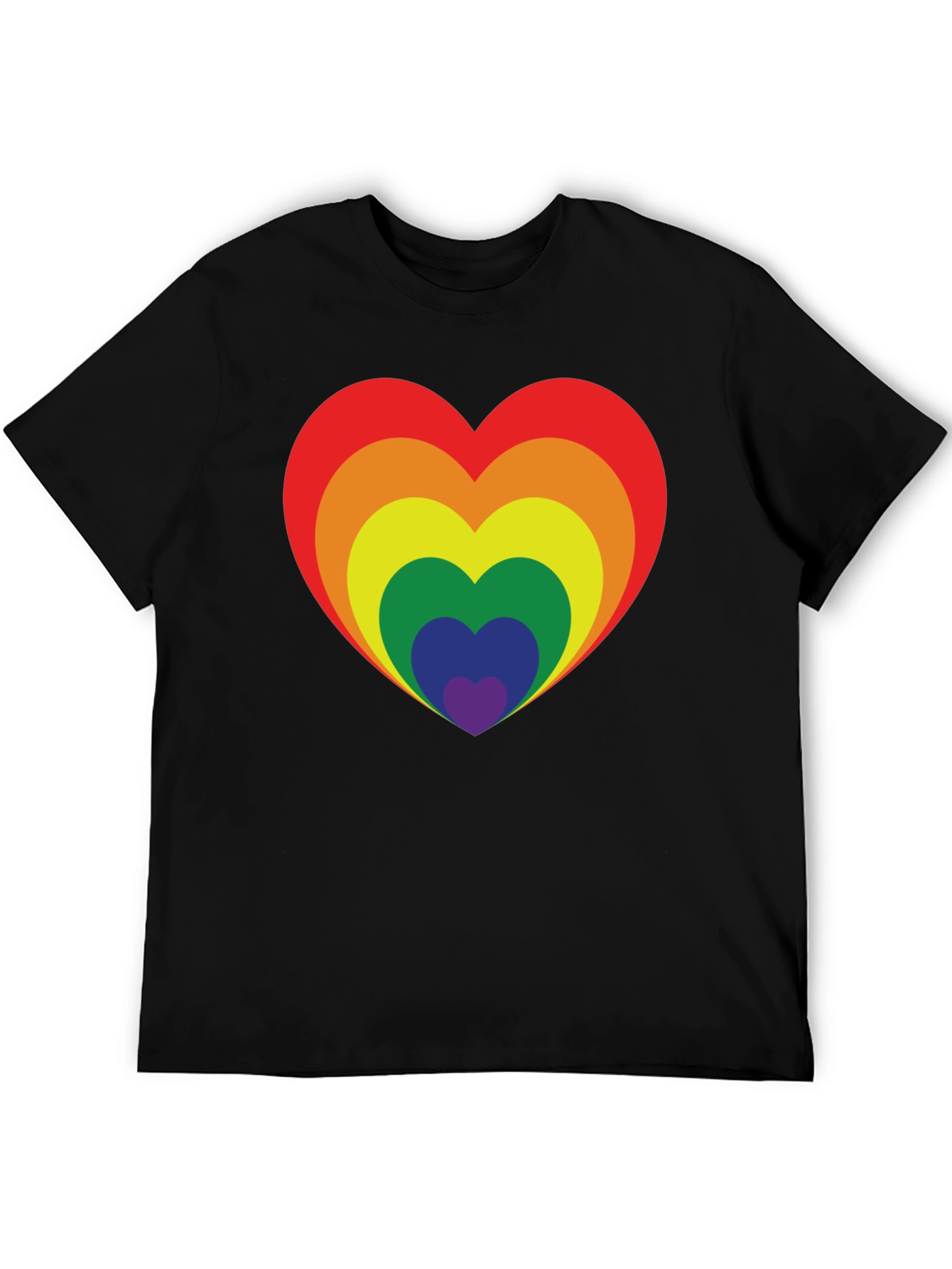 Rainbow Heart Graphic Tee - Pride Love Shirt