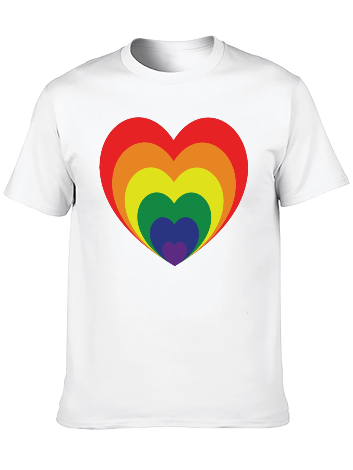 Rainbow Heart Graphic Tee - Pride Love Shirt