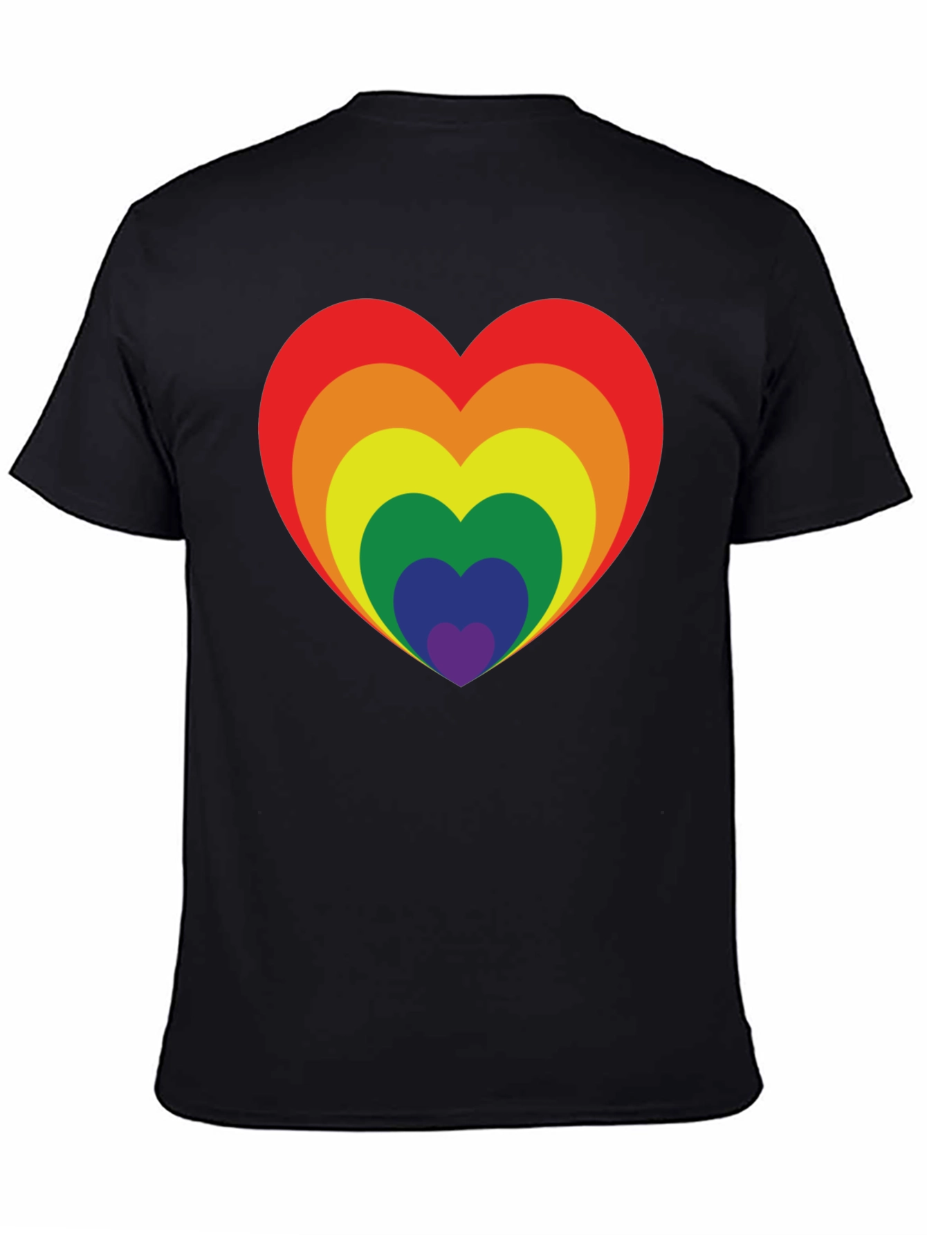 Rainbow Heart Graphic Tee - Pride Love Shirt