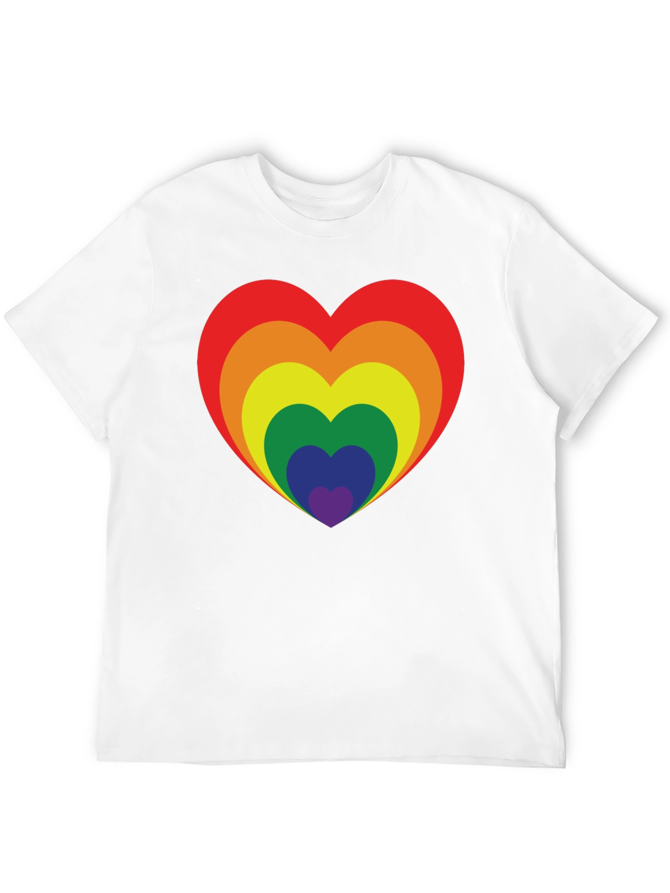 Rainbow Heart Graphic Tee - Pride Love Shirt