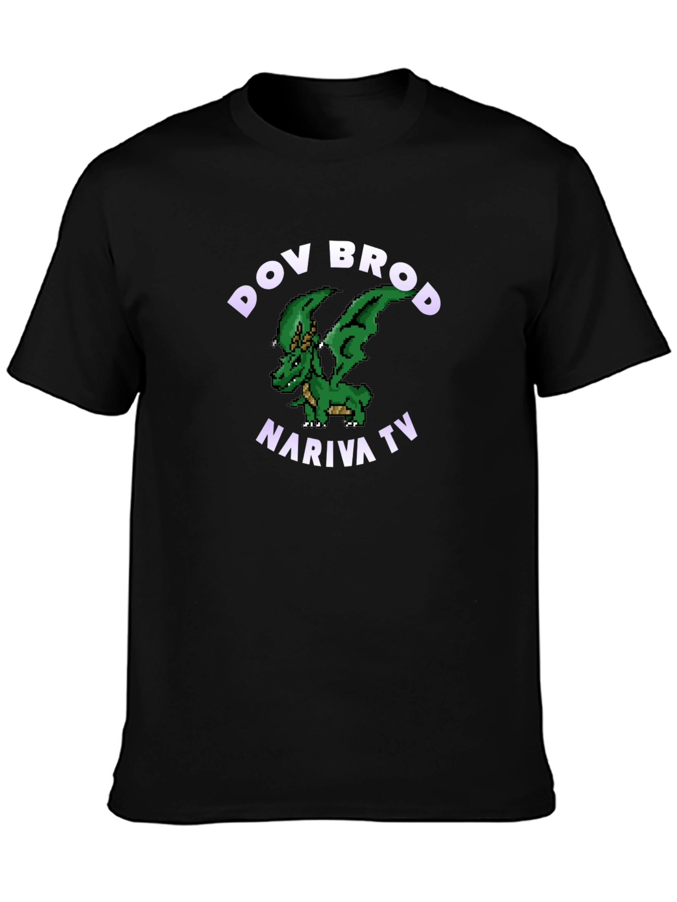 Dov Brod Nariva TV Dragon Graphic Black T-Shirt