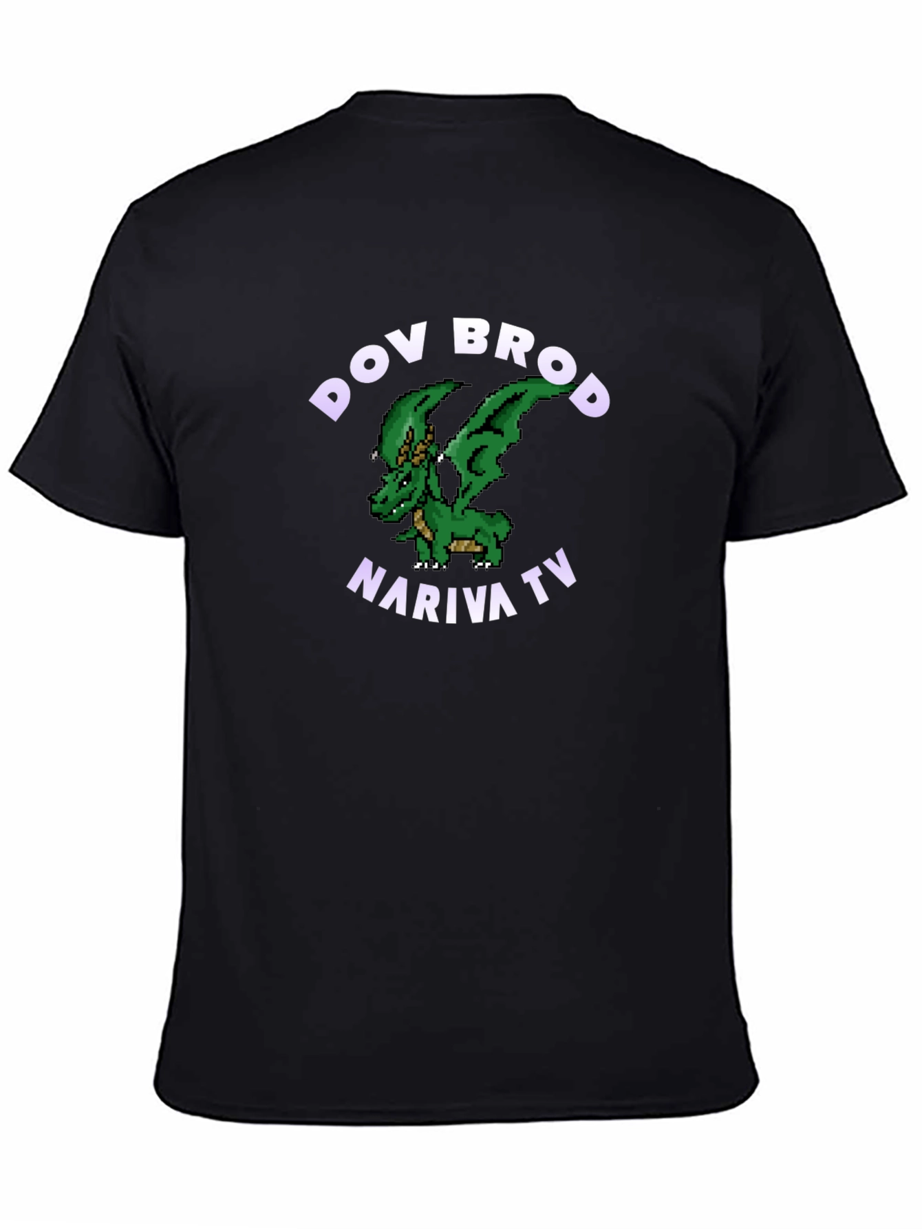 Dov Brod Nariva TV Dragon Graphic Black T-Shirt
