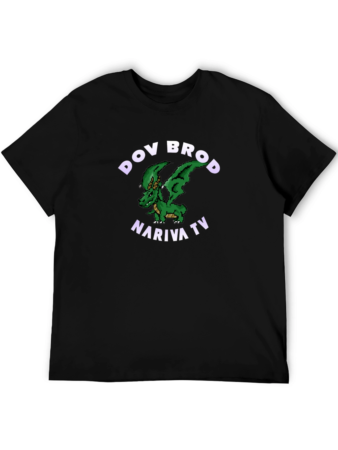 Dov Brod Nariva TV Dragon Graphic Black T-Shirt