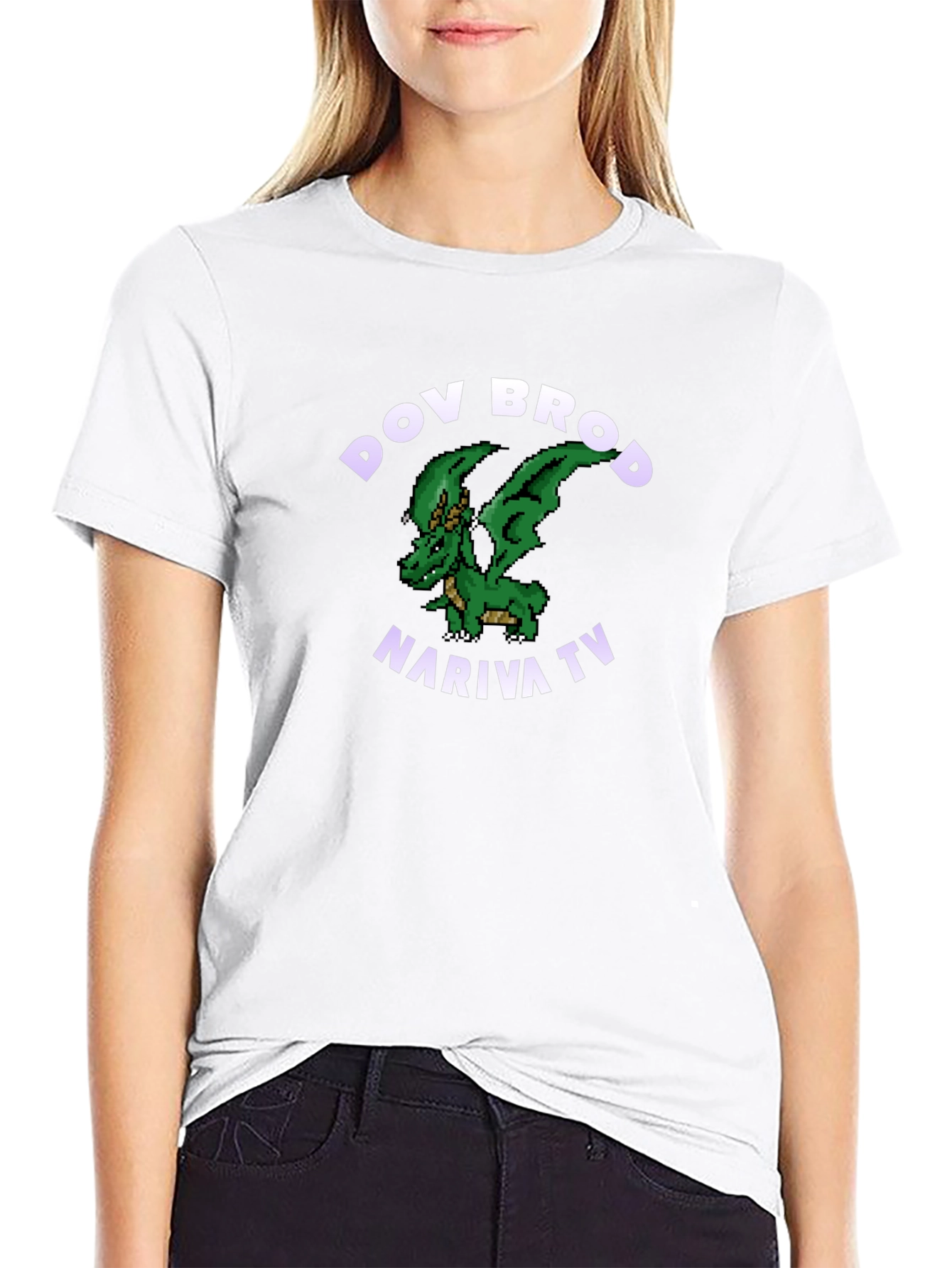 Dov Brod Nariva TV Dragon Graphic Black T-Shirt
