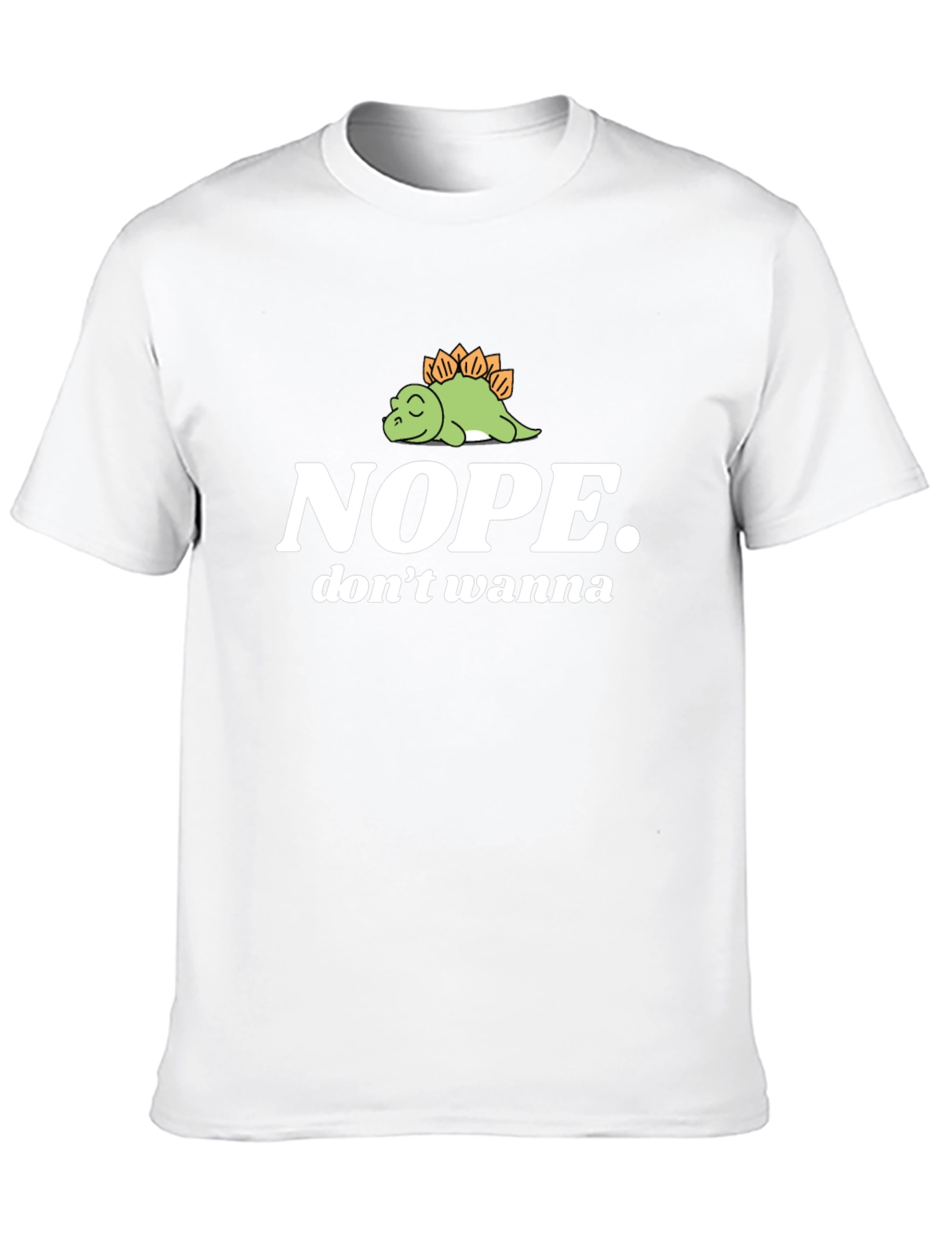 Nope Dinosaur T-Shirt - Funny Lazy Stegosaurus Tee