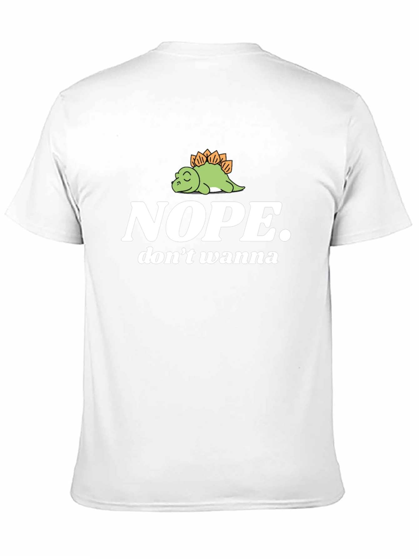 Nope Dinosaur T-Shirt - Funny Lazy Stegosaurus Tee