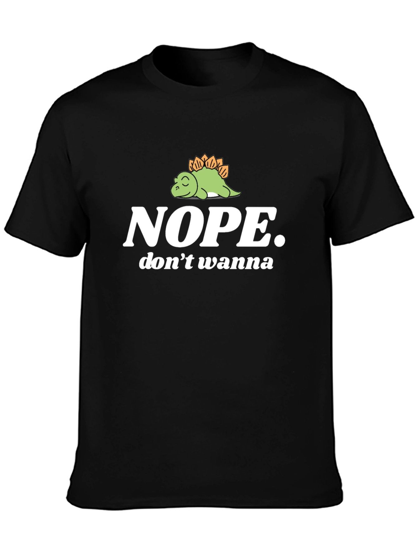 Nope Dinosaur T-Shirt - Funny Lazy Stegosaurus Tee