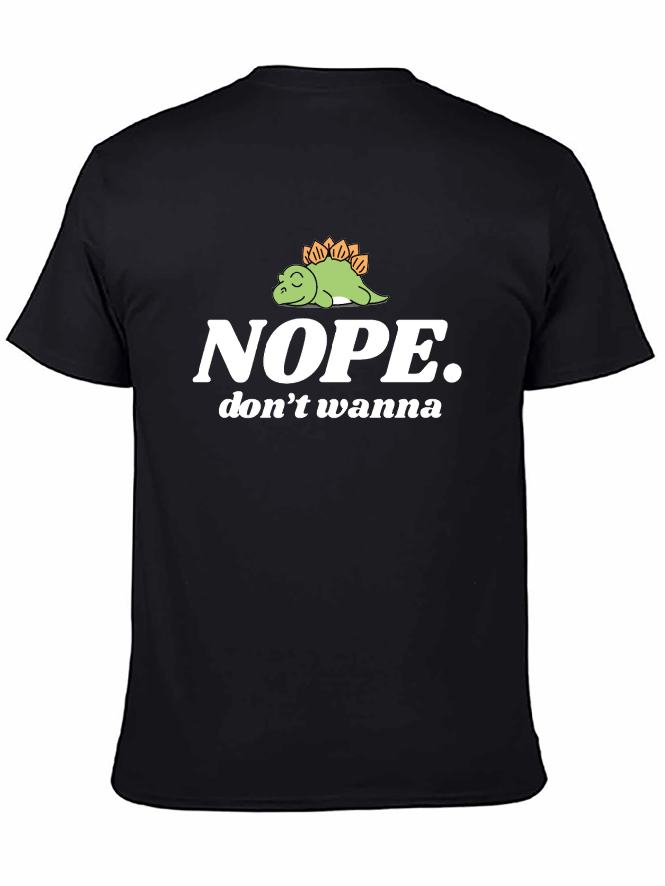 Nope Dinosaur T-Shirt - Funny Lazy Stegosaurus Tee