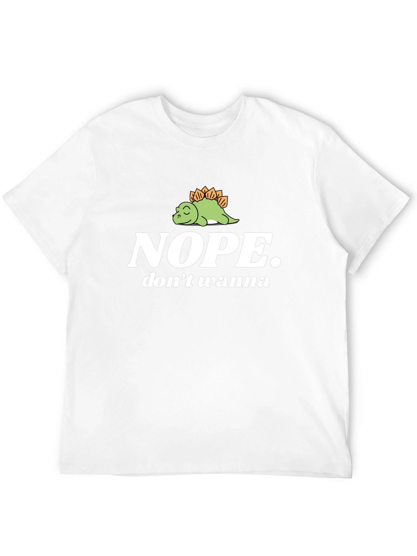 Nope Dinosaur T-Shirt - Funny Lazy Stegosaurus Tee