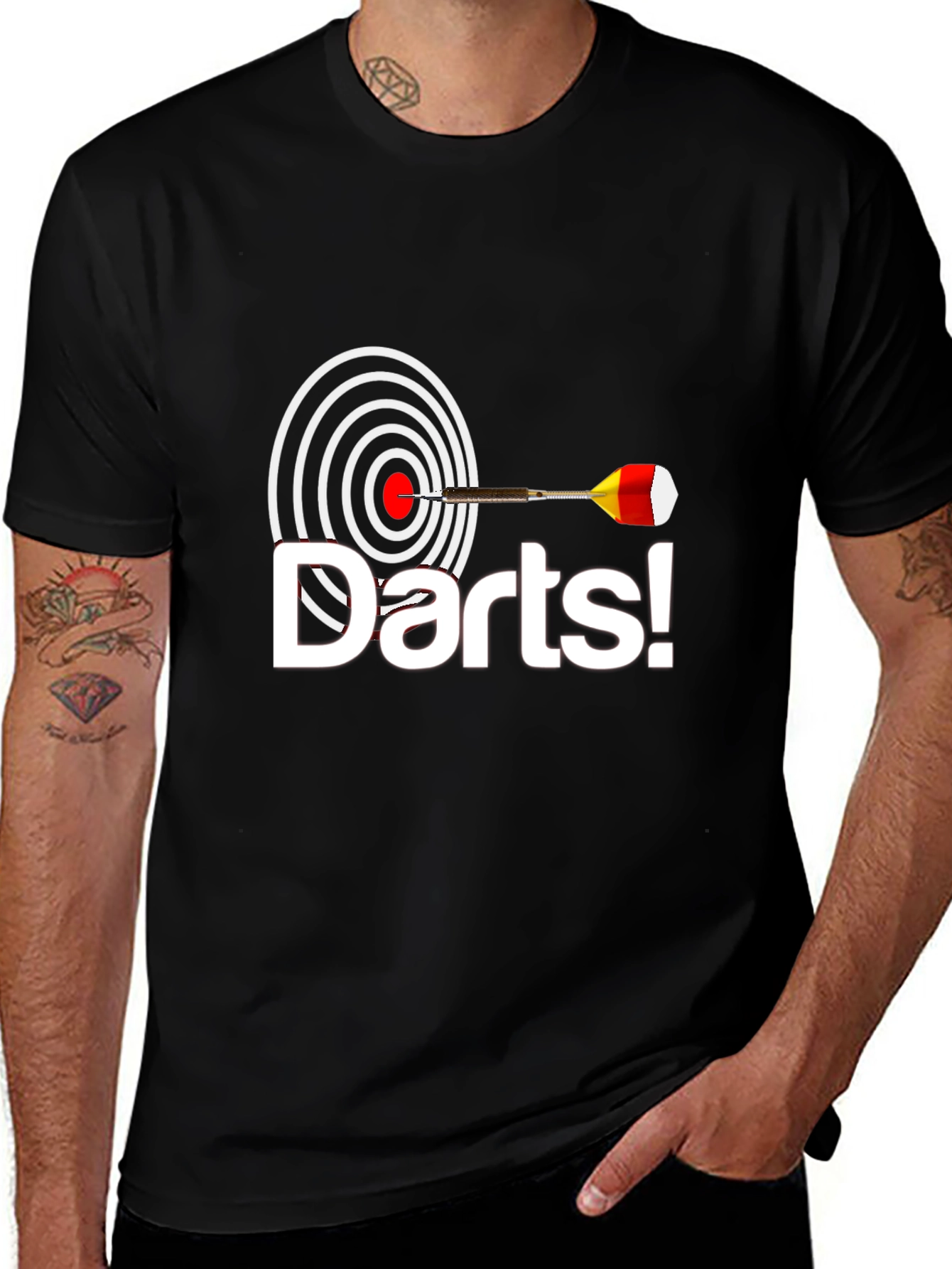 Darts Graphic Tee - Hit the Bullseye in Style!