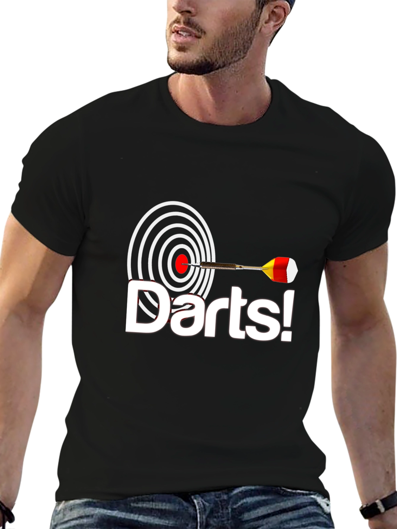 Darts Graphic Tee - Hit the Bullseye in Style!