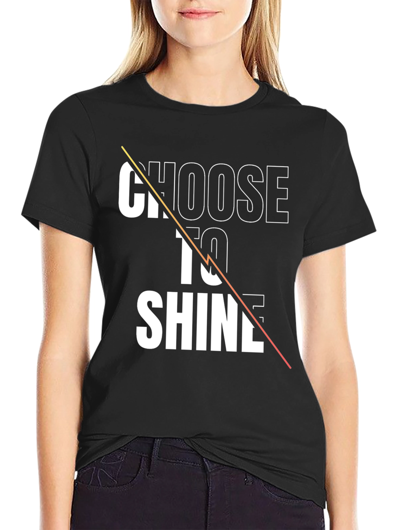 Choose to Shine Graphic Tee - Stylish Black T-Shirt