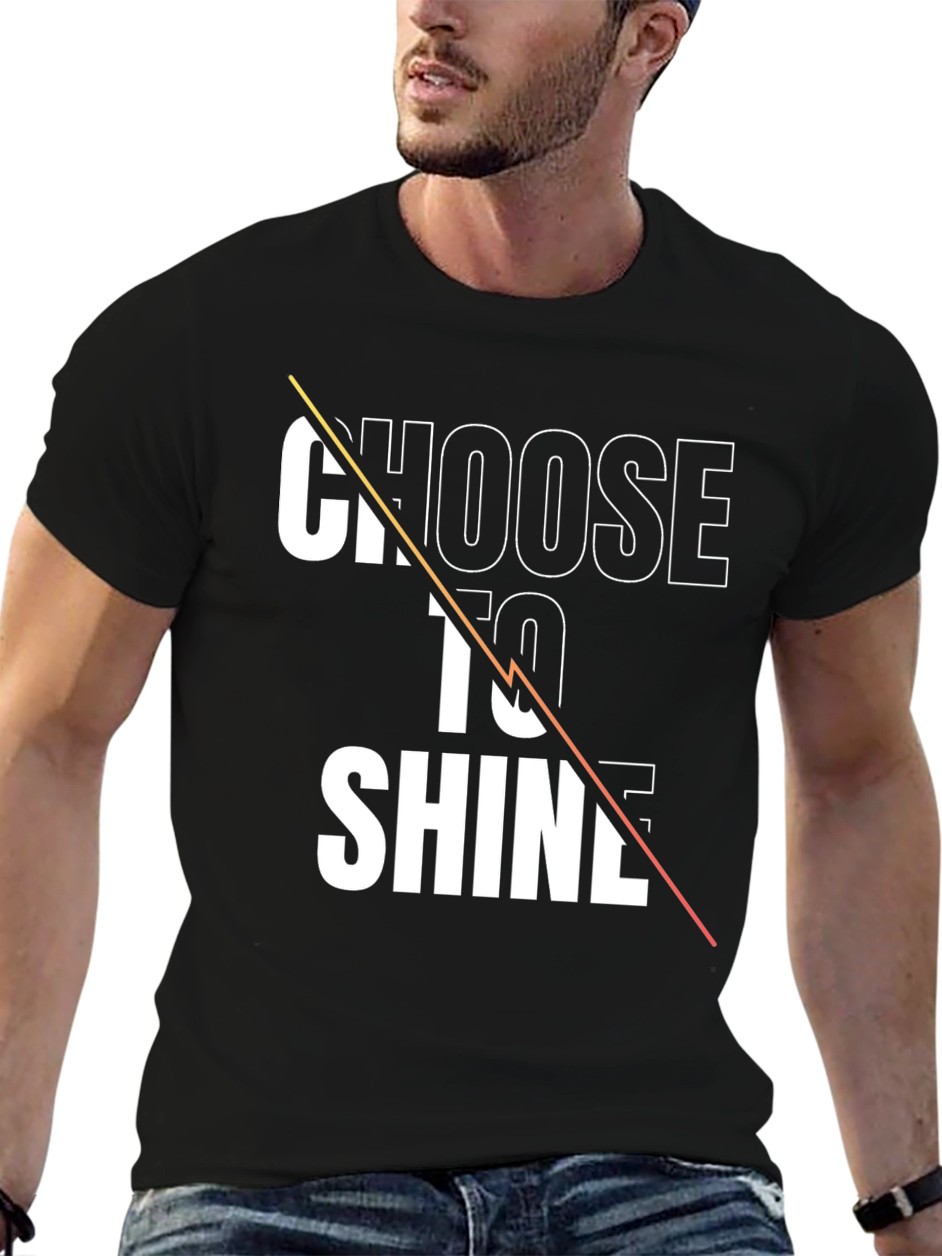 Choose to Shine Graphic Tee - Stylish Black T-Shirt