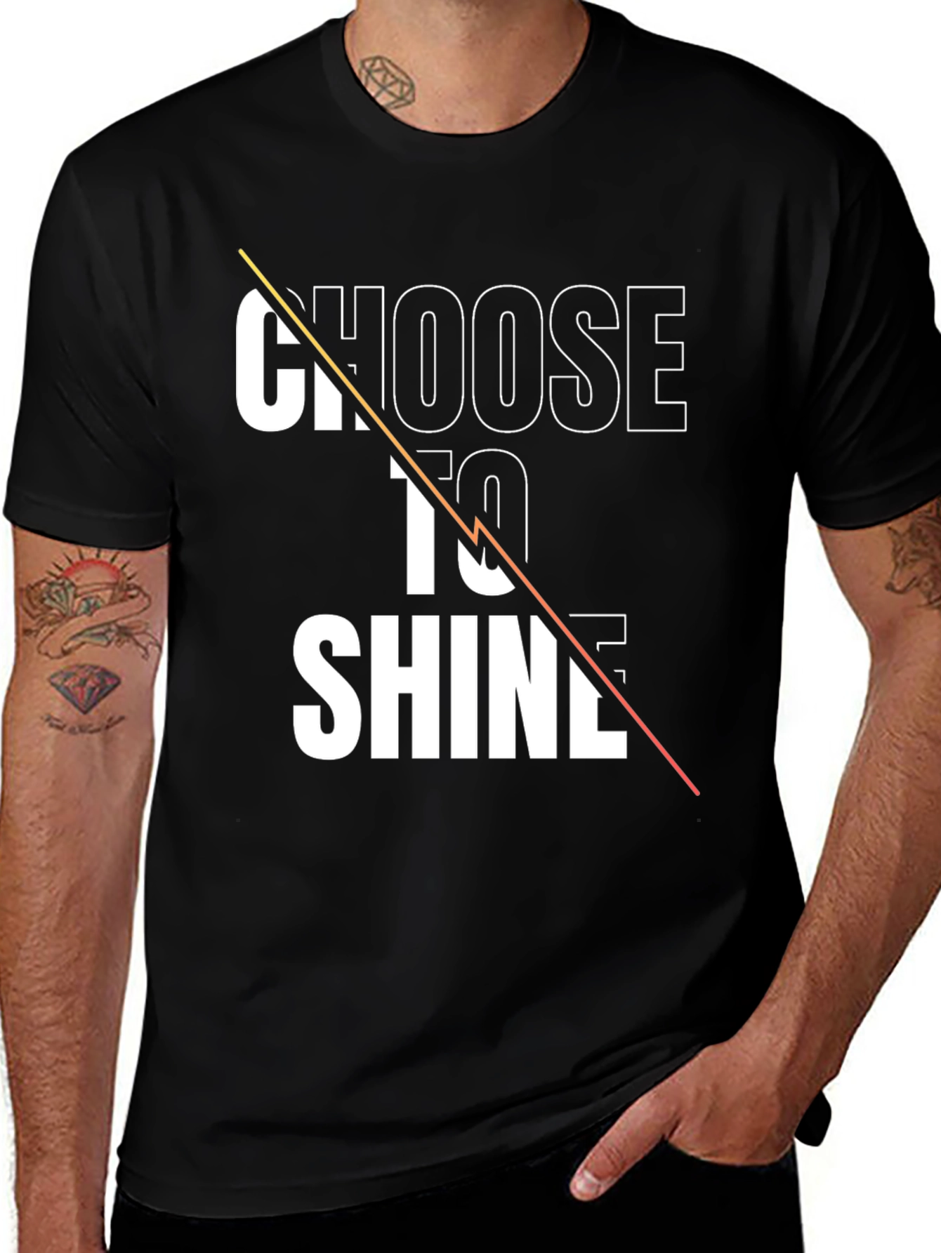Choose to Shine Graphic Tee - Stylish Black T-Shirt