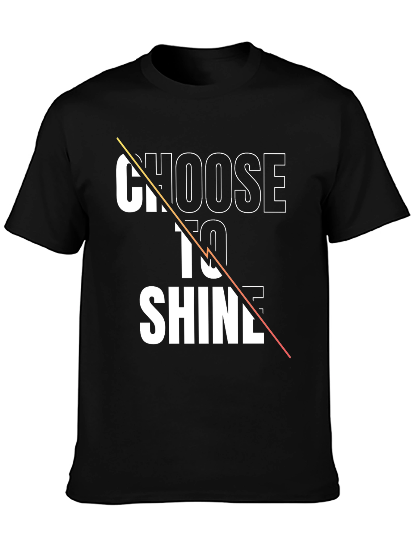 Choose to Shine Graphic Tee - Stylish Black T-Shirt