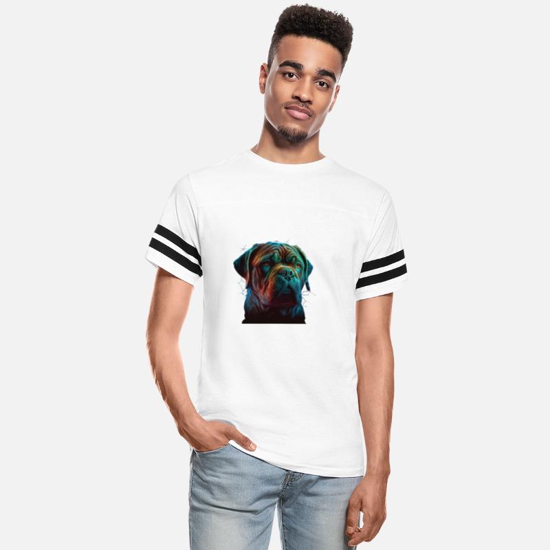 AI-Generated Dogue de Bordeaux Neon Art Tee