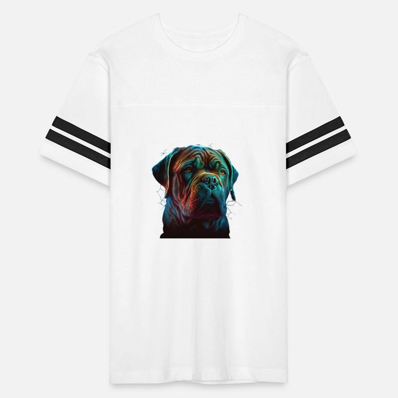 AI-Generated Dogue de Bordeaux Neon Art Tee