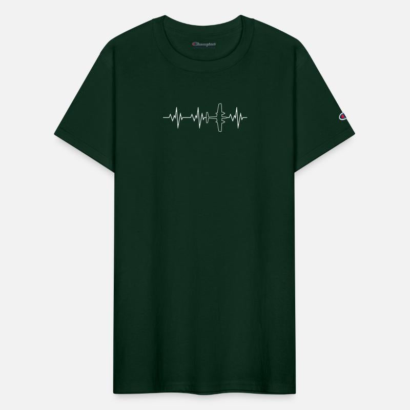 Airplane Pilot Shirt Pilot Heartbeat