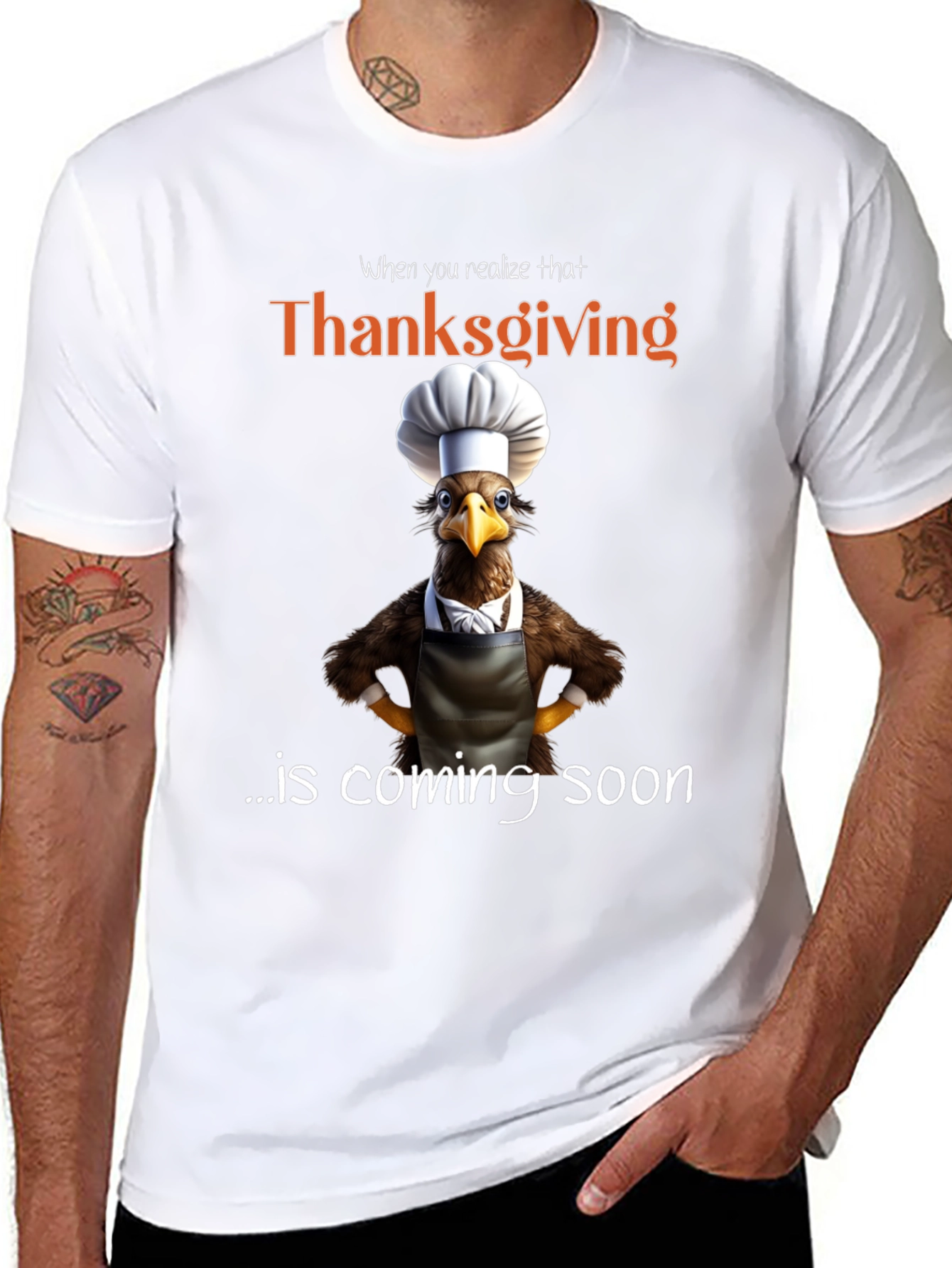 Thanksgiving Turkey Chef Humor T-Shirt