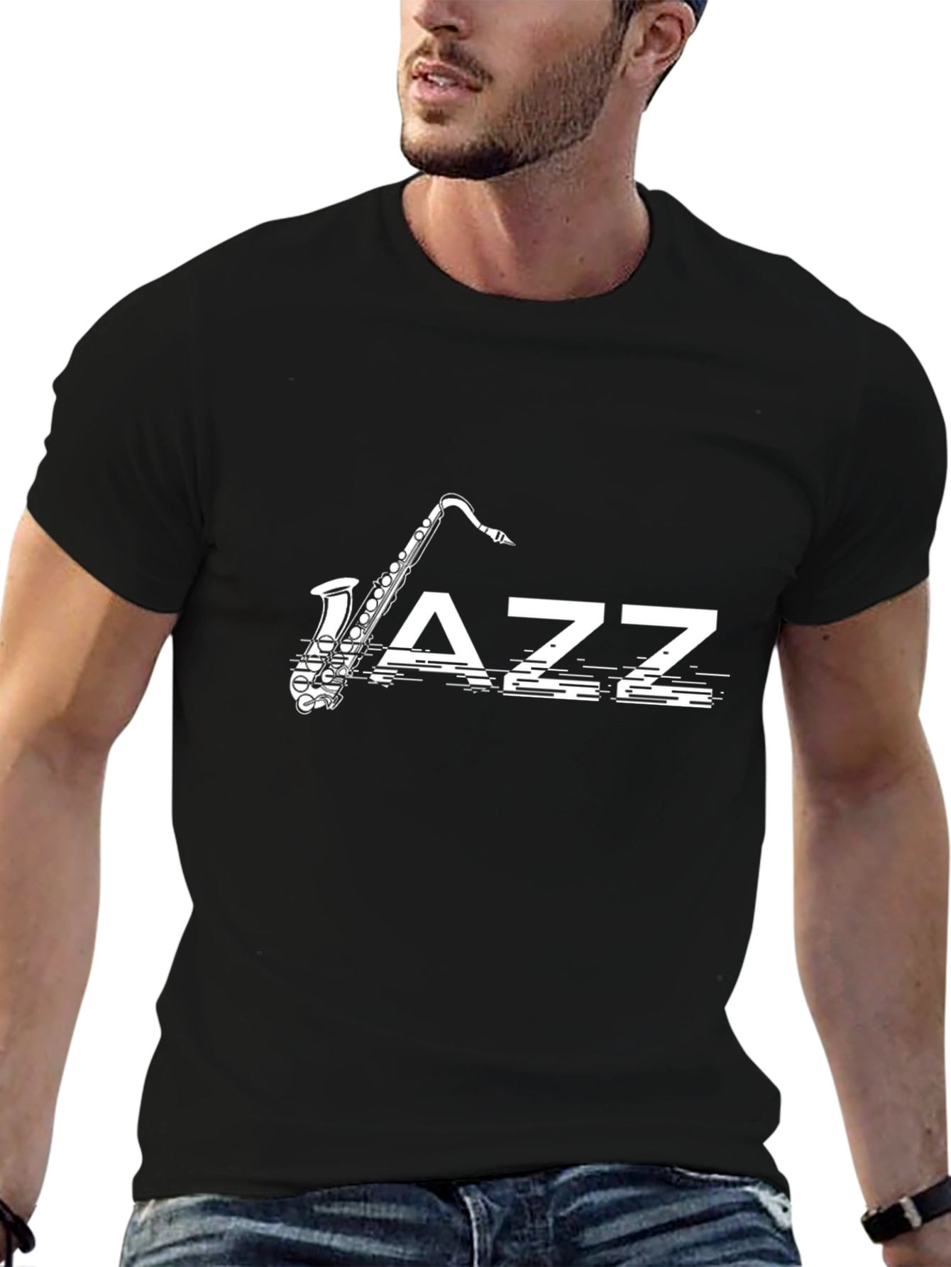 Jazz Saxophone Graphic T-Shirt - Cool Music Tee