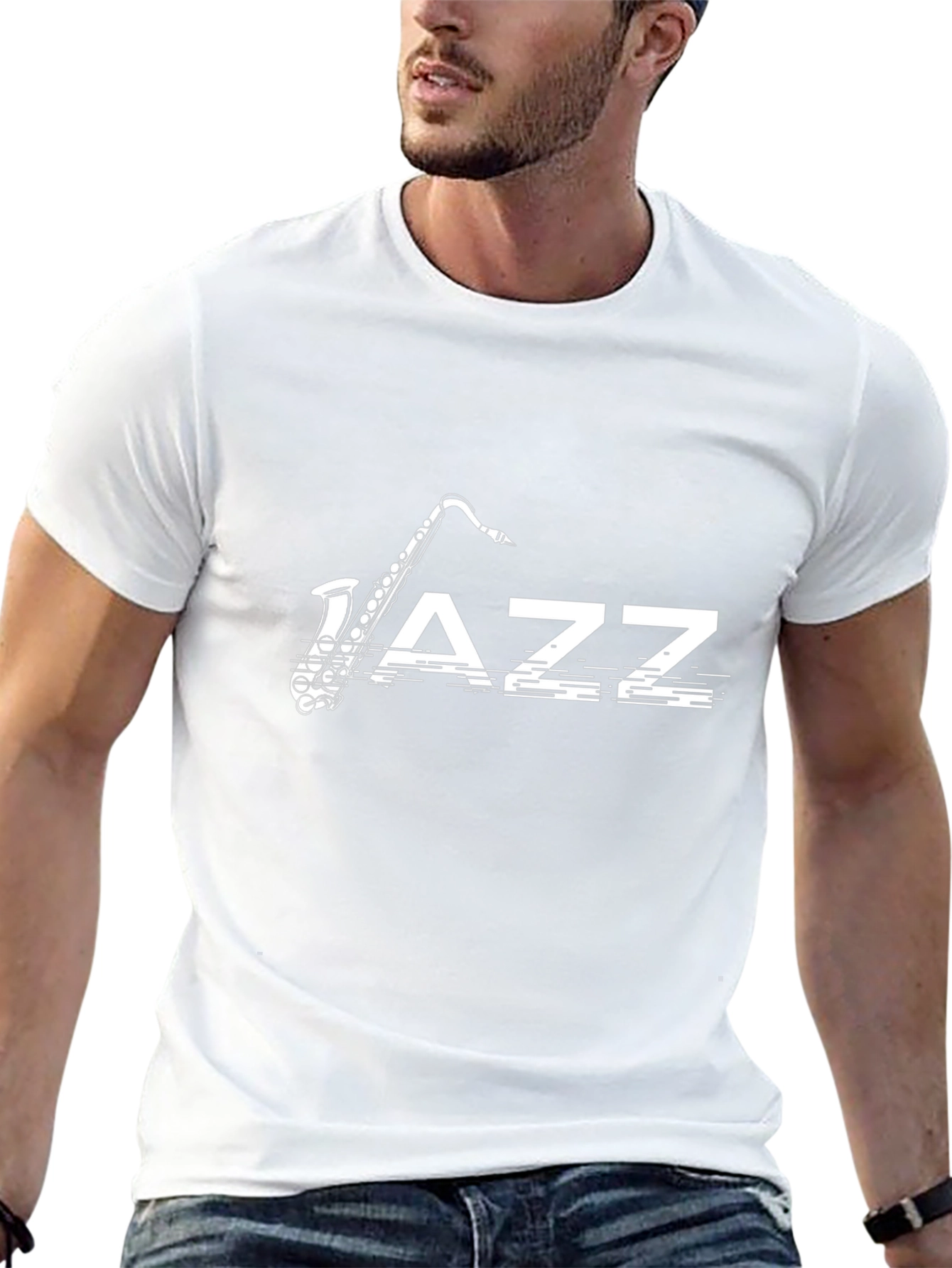 Jazz Saxophone Graphic T-Shirt - Cool Music Tee