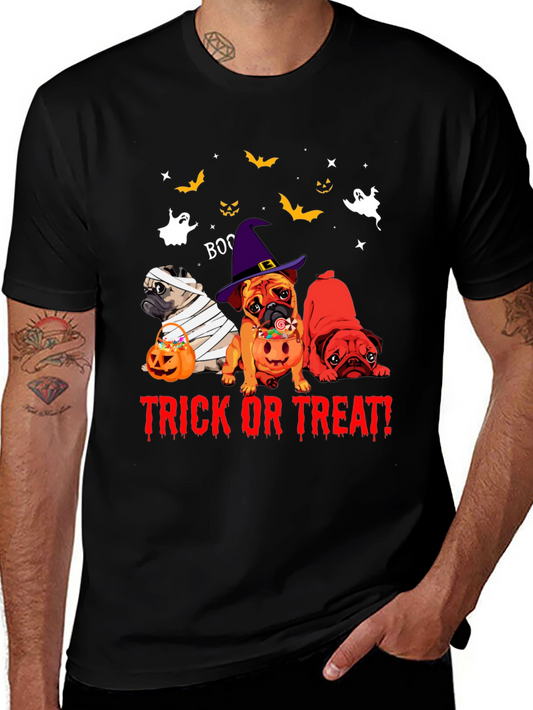 Halloween Pug Trick Or Treat T-Shirt