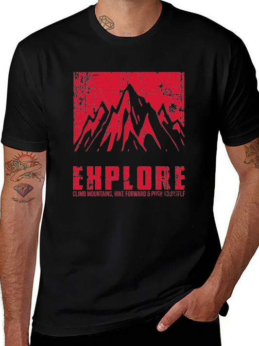 Explore Mountain Graphic T-Shirt - Adventure Ready