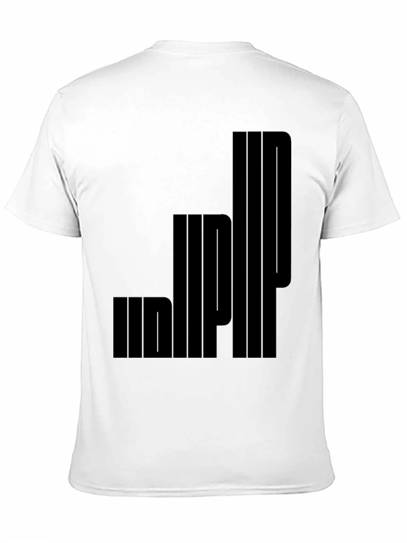 Modern Graphic Print Black T-Shirt