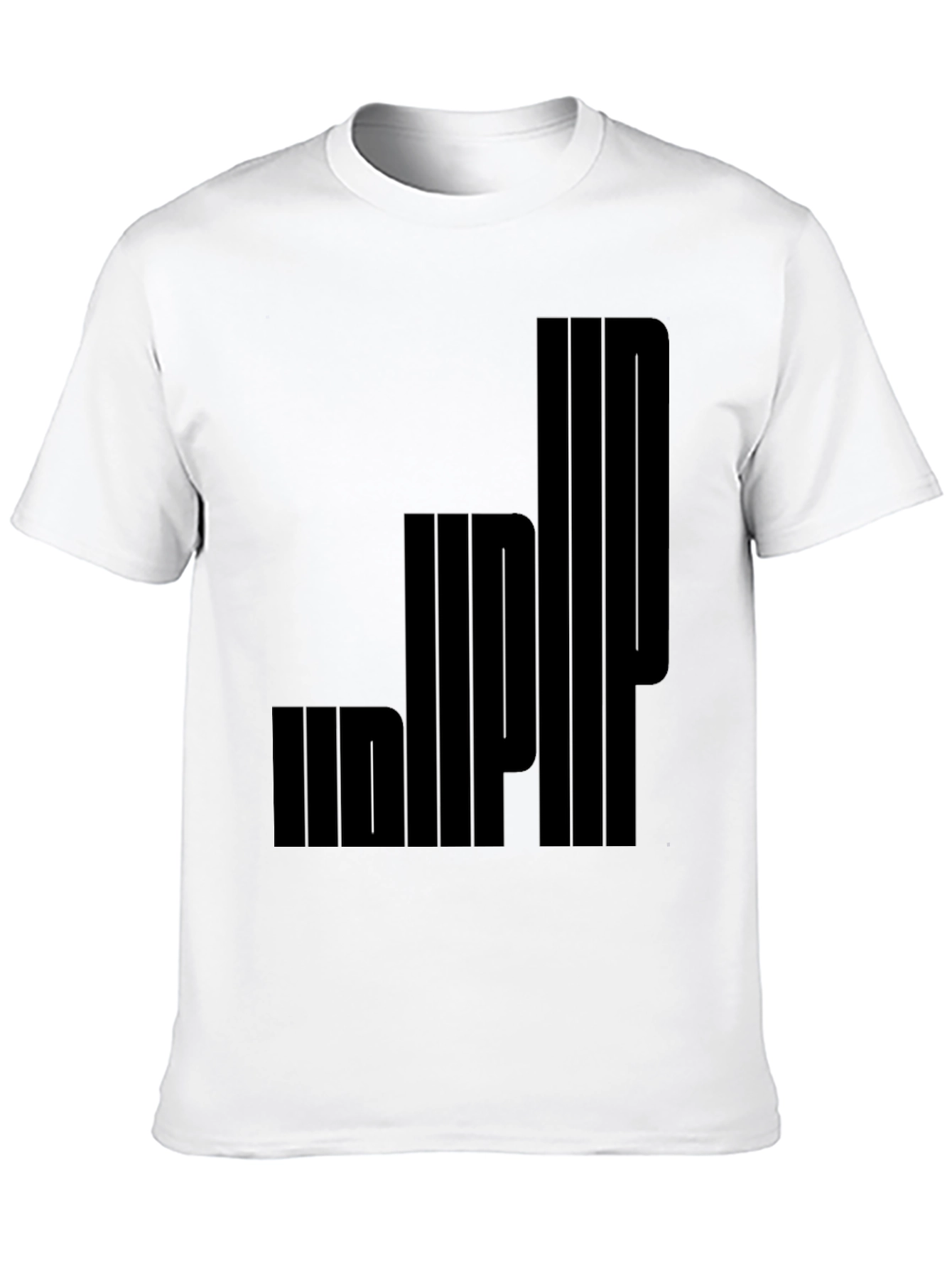 Modern Graphic Print Black T-Shirt