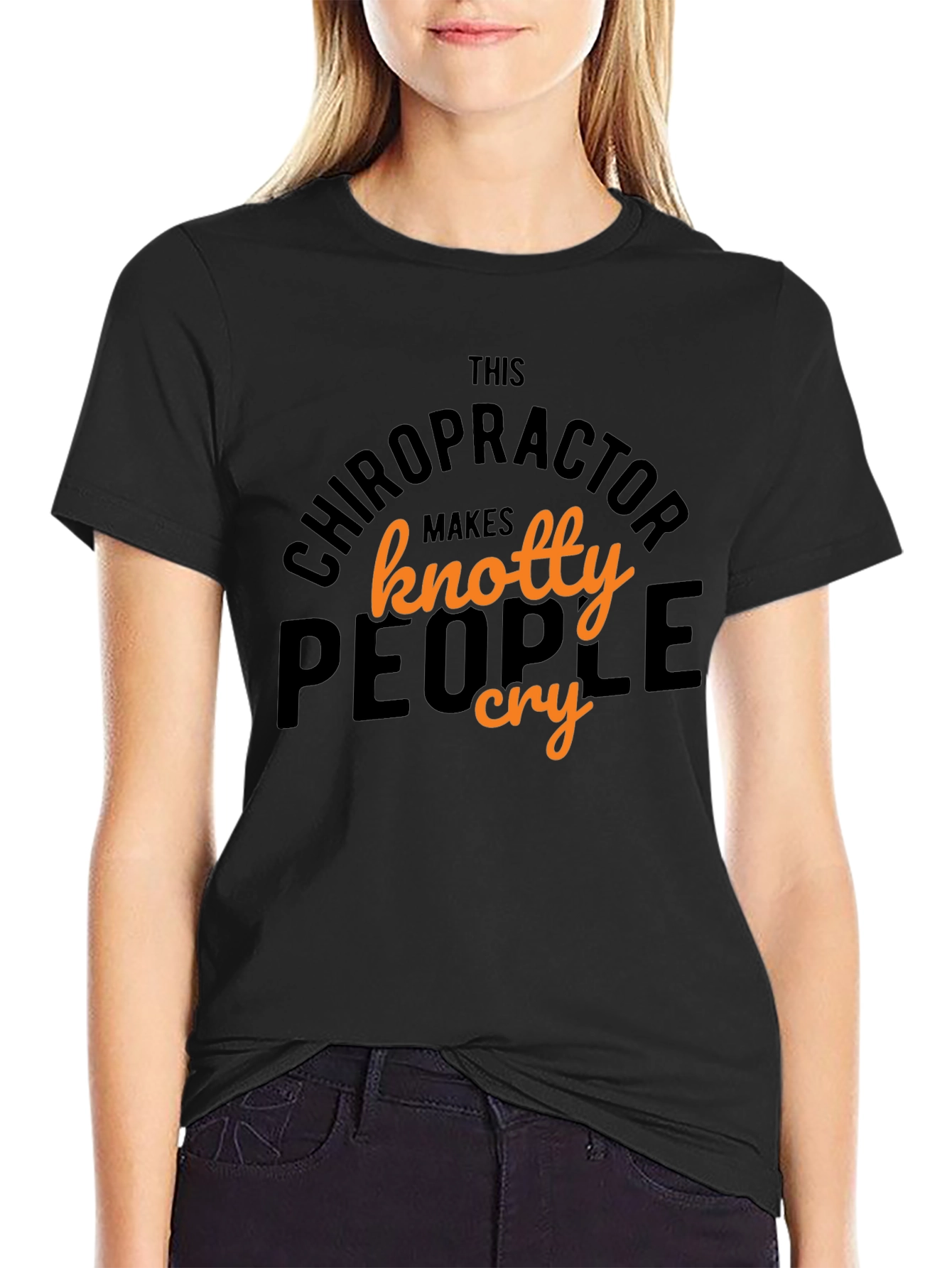 Chiropractor Knotty People Cry Graphic T-Shirt