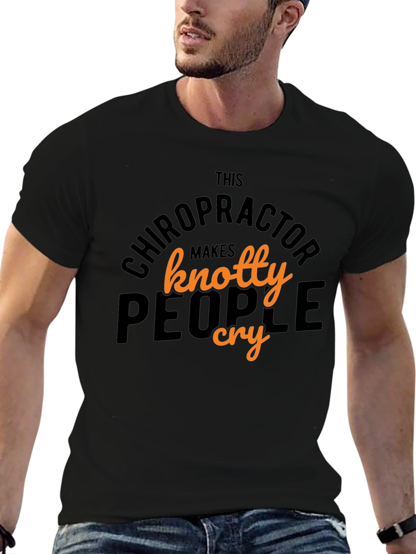 Chiropractor Knotty People Cry Graphic T-Shirt