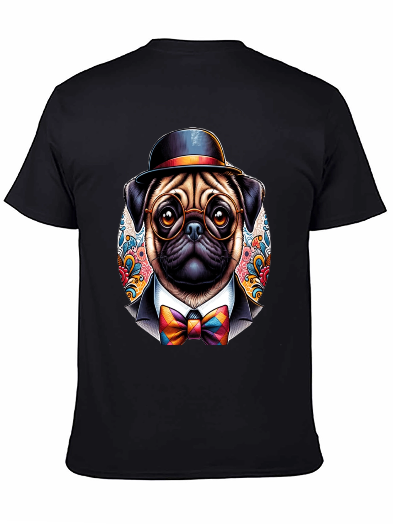 Dapper Pug T-Shirt - Stylish Dog Graphic Tee
