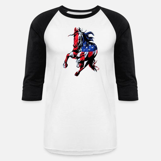 American Flag Horse Silhouette Horseback Riding