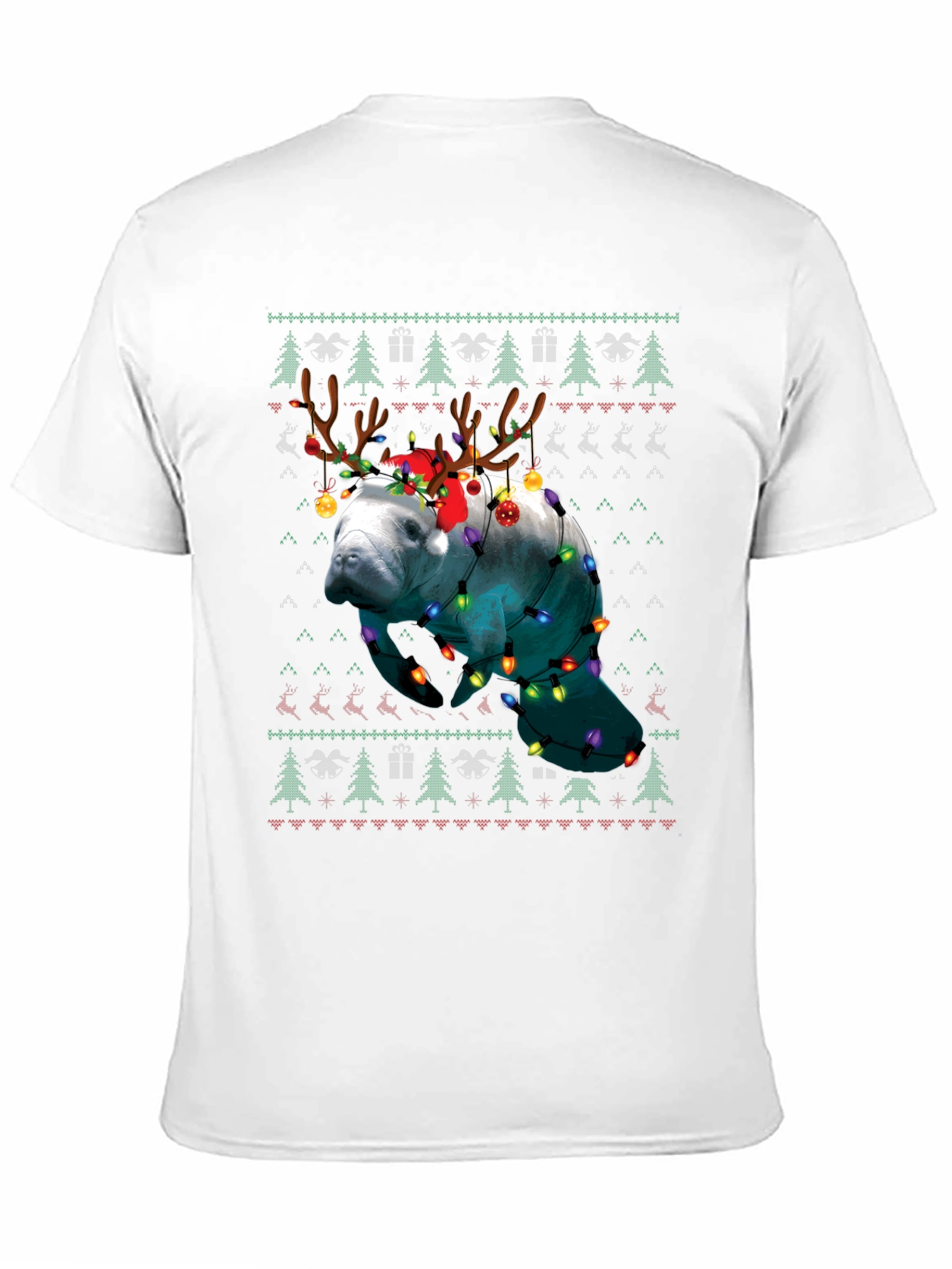 Manatee Christmas Ugly Sweater T-Shirt
