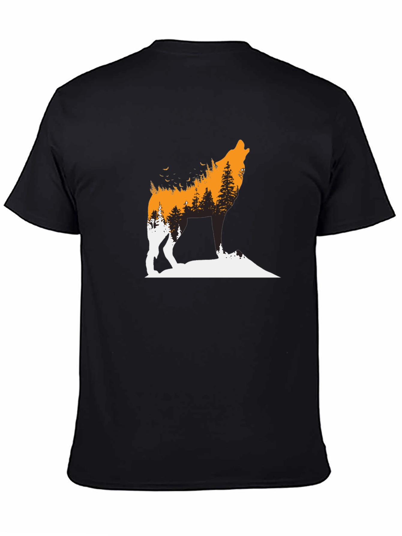 Wolf Forest Graphic Tee - Black