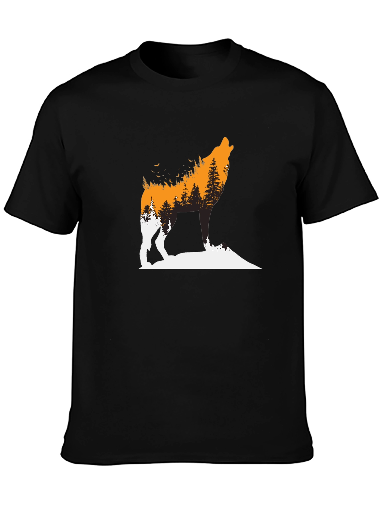 Wolf Forest Graphic Tee - Black