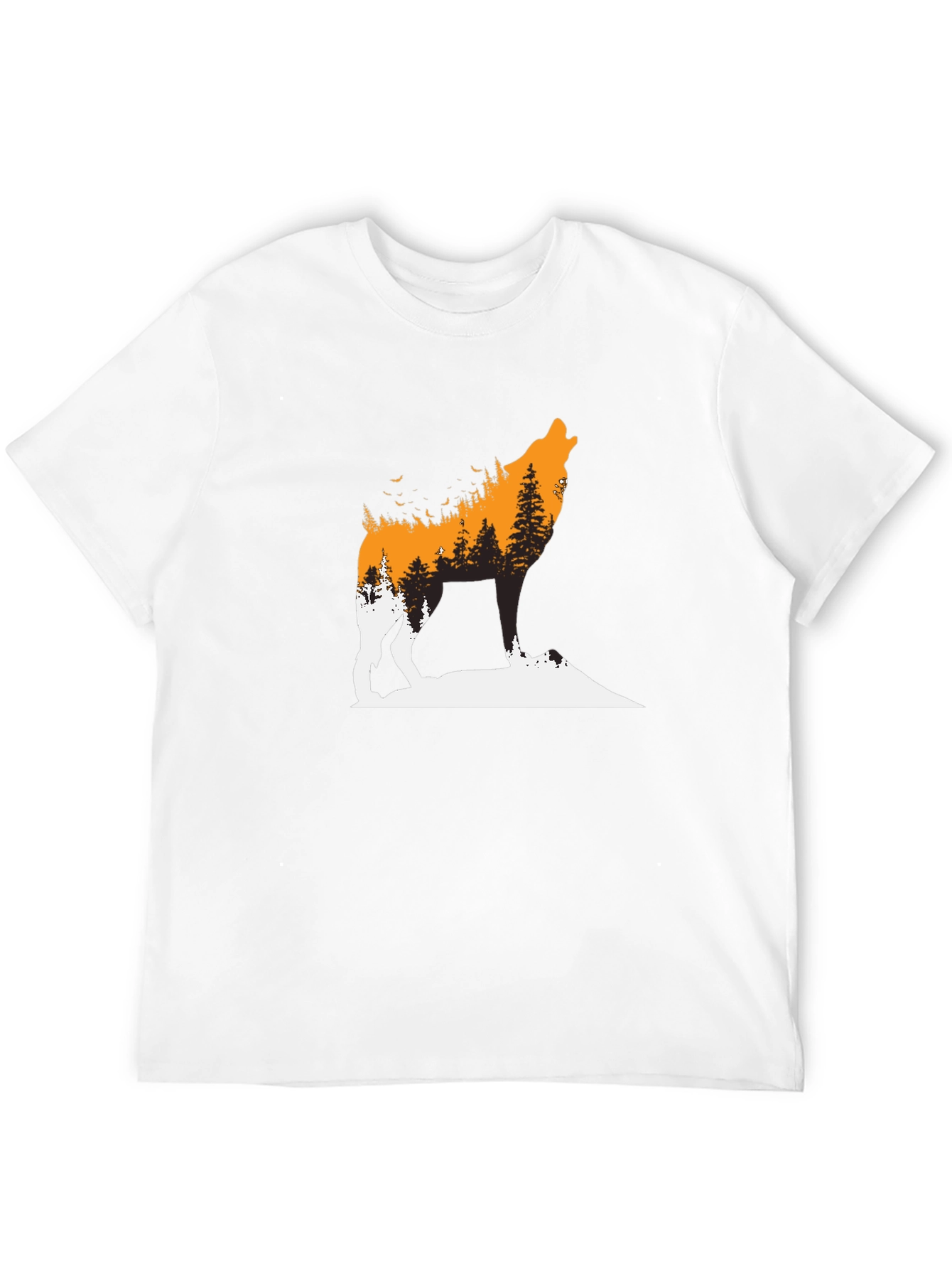 Wolf Forest Graphic Tee - Black