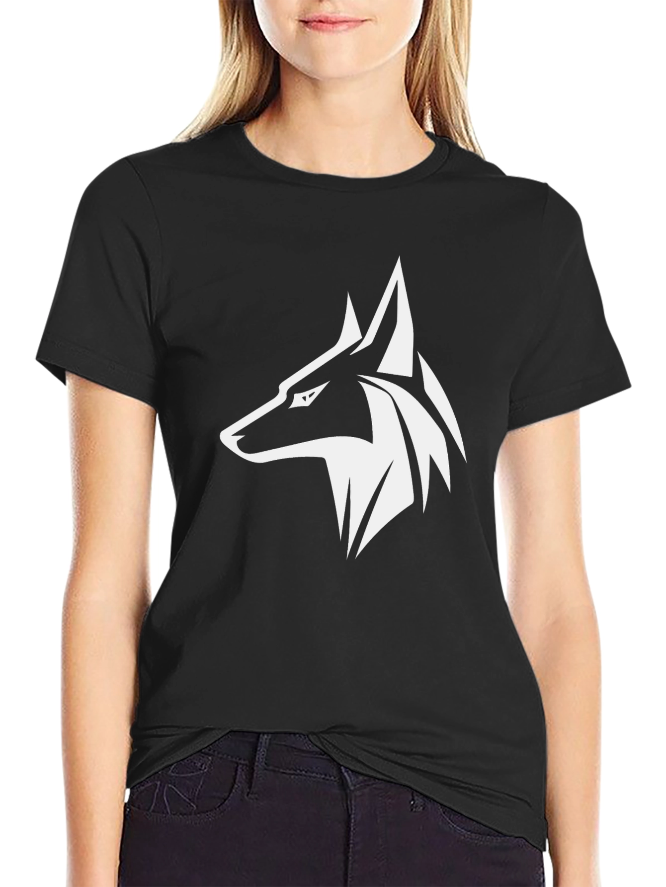 Black Wolf Graphic Tee - Stylish Mens T-Shirt
