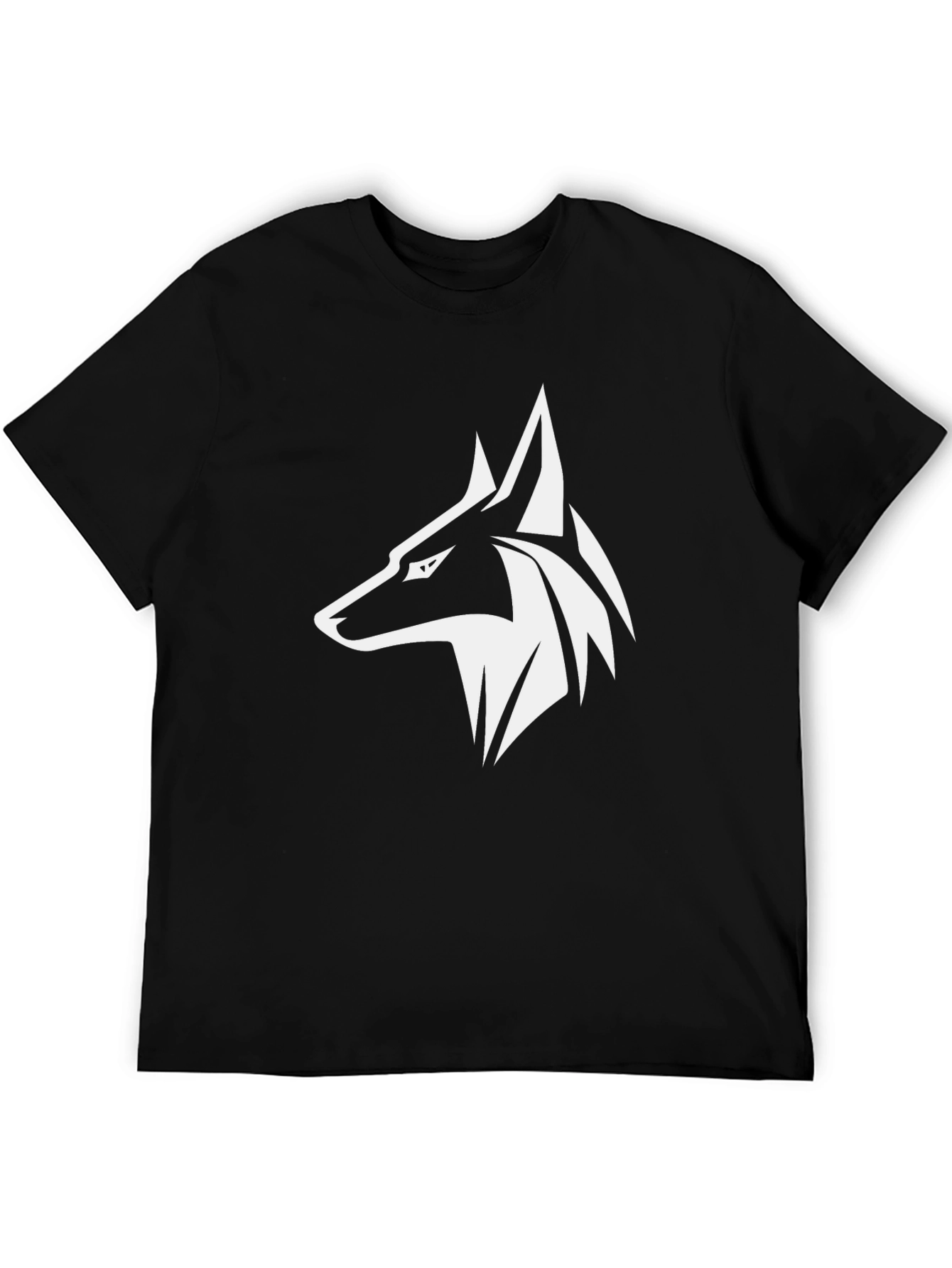 Black Wolf Graphic Tee - Stylish Mens T-Shirt
