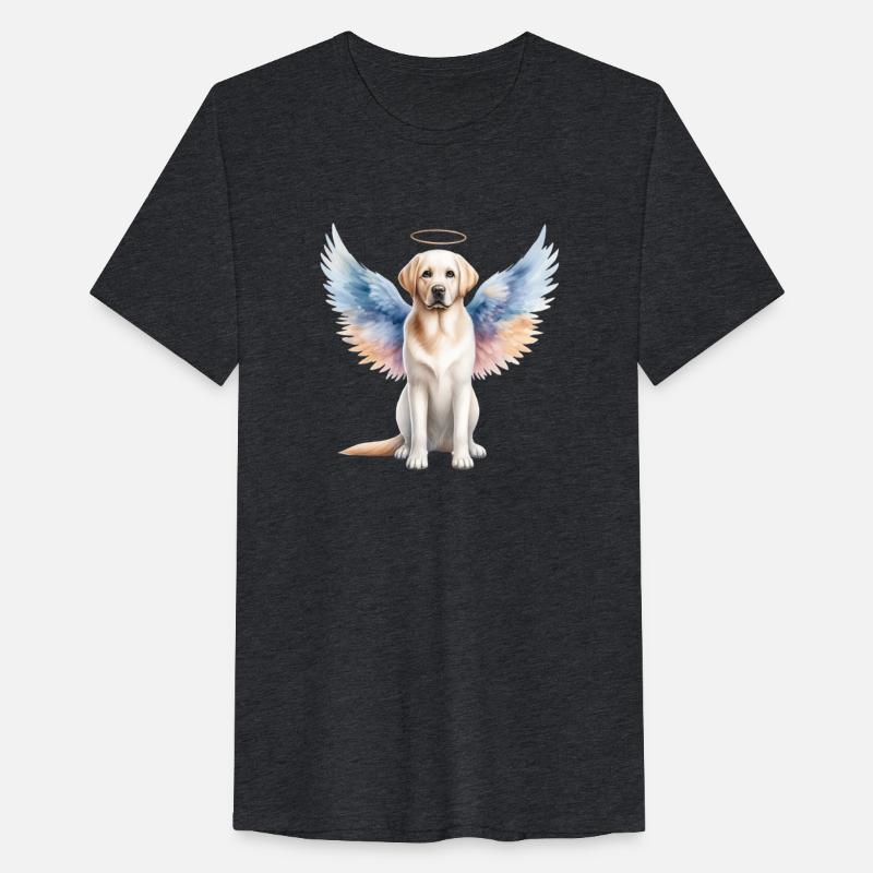 Angel Dog with Halo and Colorful Wings