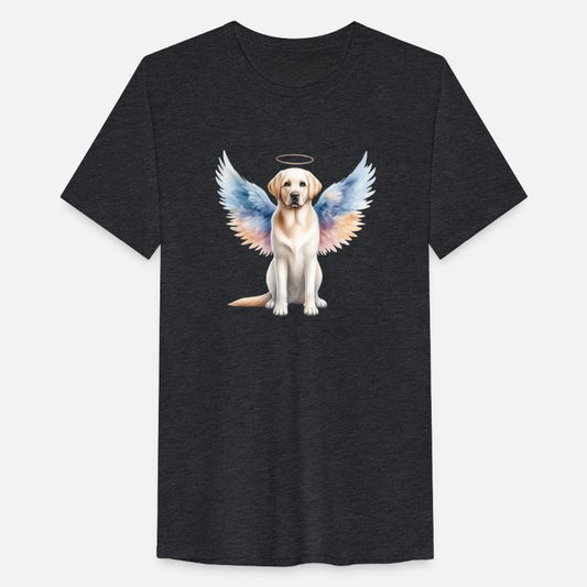 Angel Dog with Halo and Colorful Wings