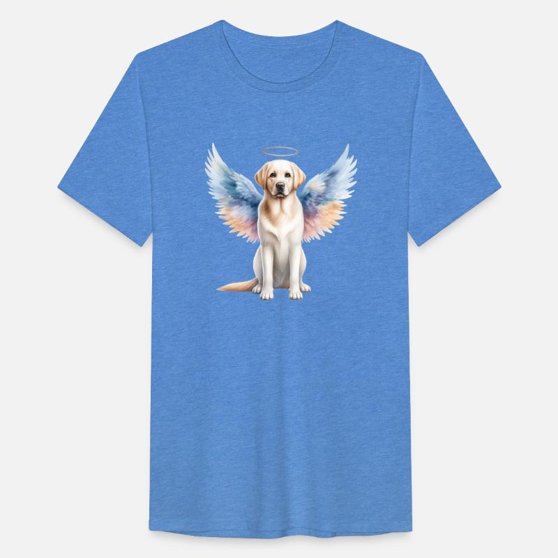 Angel Dog with Halo and Colorful Wings