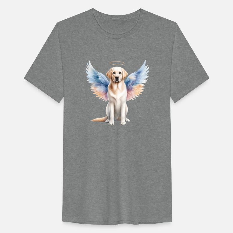 Angel Dog with Halo and Colorful Wings