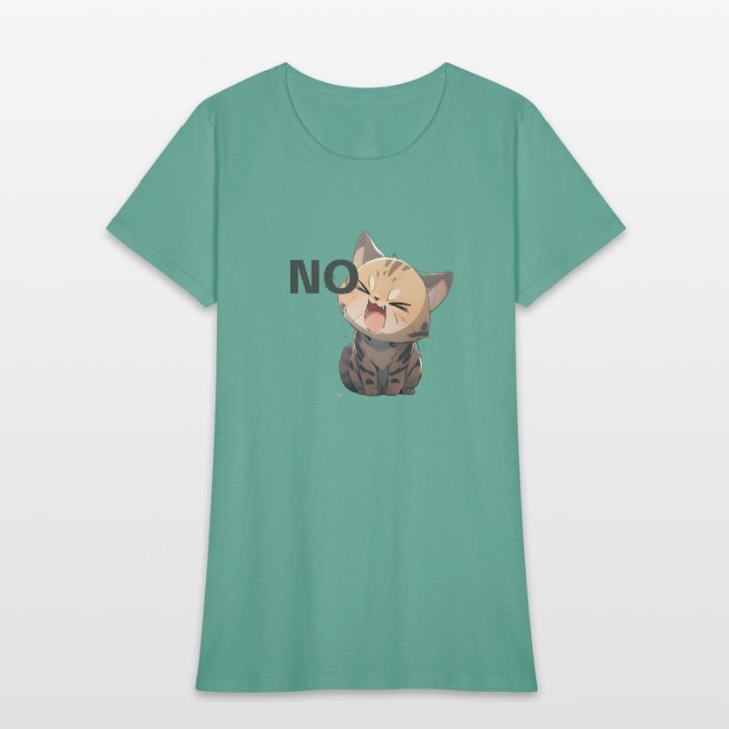 Angry Kawaii Bengal Cat kitten interjection “NO"